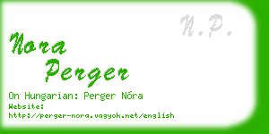 nora perger business card