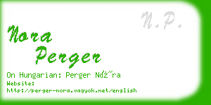 nora perger business card